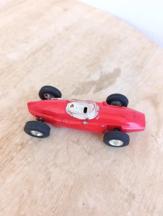 Scalextric Exin Cooper rojo coche guia fija slot