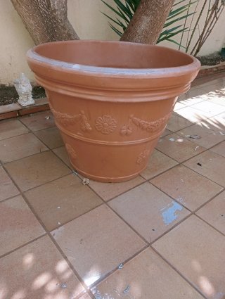 Macetero de terracota grande