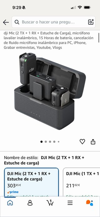 DJI Micrófonos x2 + Receptor + Estuche Carga