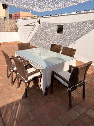 Mesa y 6 Sillas de Jardín