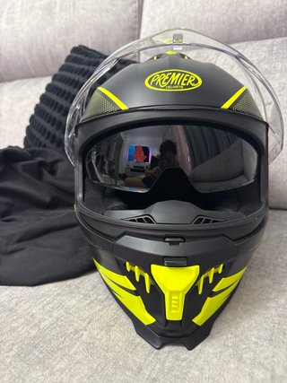 Casco Premier Talla S Negro/Amarillo Nuevo