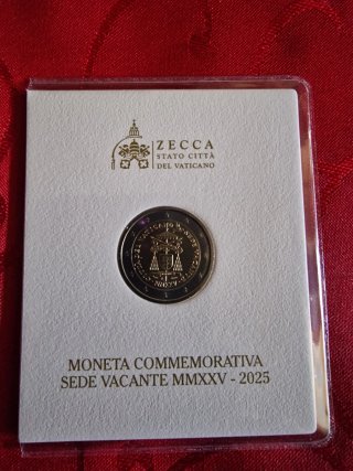 Moneta commemorativa 2€ Vaticano 2025 Sede Vacante