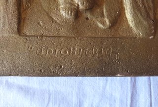 Icona muraria targa parete in terracotta a rilievo