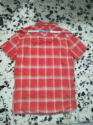 Camicia Mustang a quadri rossa manica corta