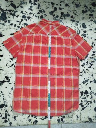 Camicia Mustang a quadri rossa manica corta