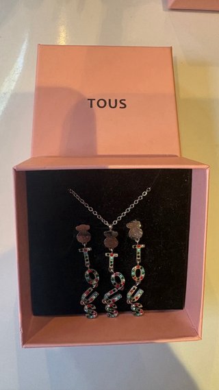 Conjunto Tous Collar y Pendientes Oso