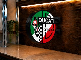 Cartel Luminoso Ducati LED 23cm