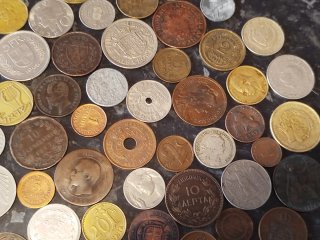 Colección de monedas antiguas