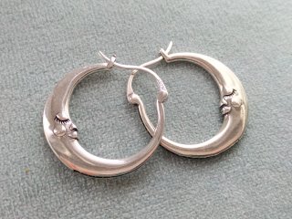 Pendientes aro luna plata de ley
