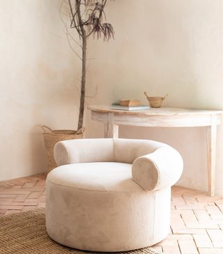 Sillón artesano beige