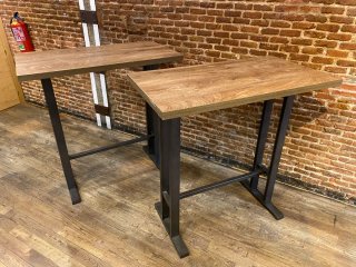 Mesa alta madera y metal