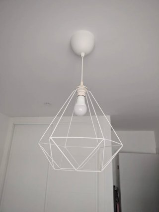 Lámpara de techo geométrica blanca