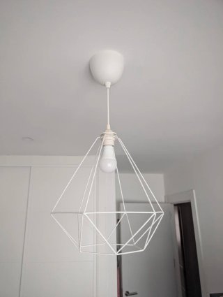 Lámpara de techo geométrica blanca