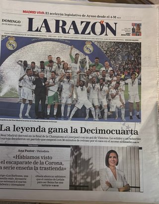Periódico Real Madrid Champions League 21/22 14ª