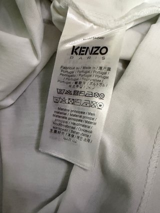 T-shirt Kenzo logo grande fleur bianco