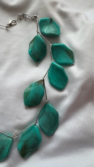 Collana statement turchese con maxi elementi