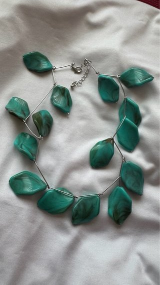 Collana statement turchese con maxi elementi