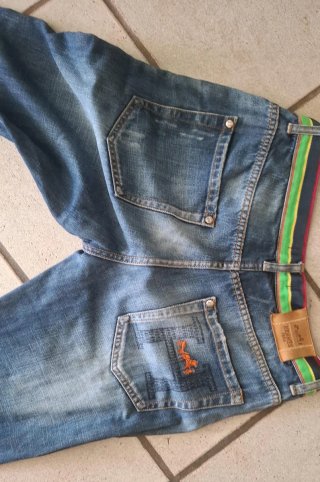Jeans Blu  - Dettaglio Cintura Elastico