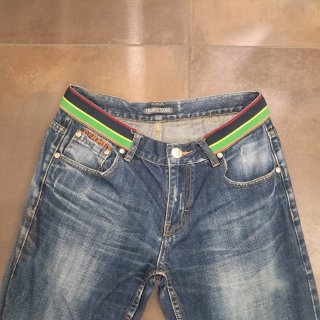 Jeans Blu  - Dettaglio Cintura Elastico