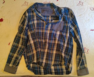 Camisa Desigual Cuadros Azul y Verde