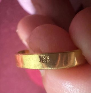 Anillo chapado en oro circonita