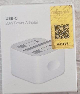 Adaptador de Corriente Apple USB-C 20W