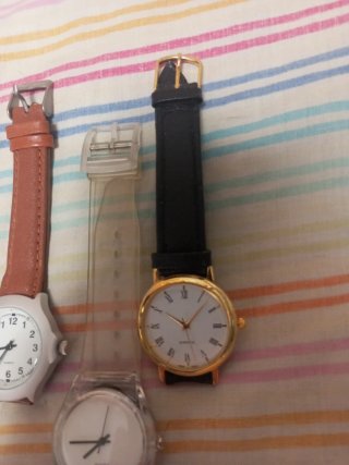 Lote 3 Relojes Pulsera (Negro, Marrón),