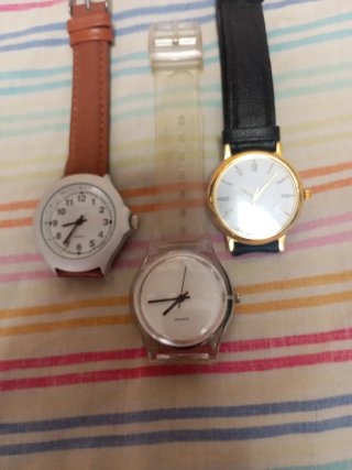 Lote 3 Relojes Pulsera (Negro, Marrón),