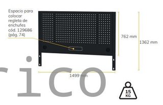 Panel Perforado 1525mm para Mesa de Trabajo Alyco 129664