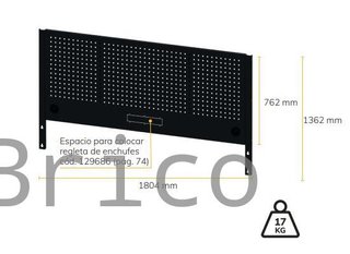 Panel Perforado 1830mm para Mesa de Trabajo Alyco 129666