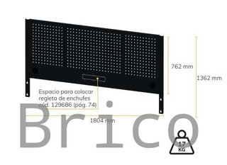 Panel Perforado 1830mm para Mesa de Trabajo Alyco 129666