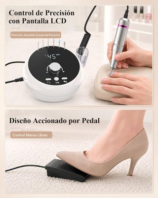 Torno Uñas HOMEASY 45000 RPM + Pedal