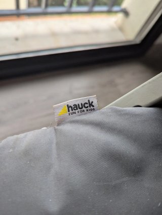 Trona Hauck para bebé gris