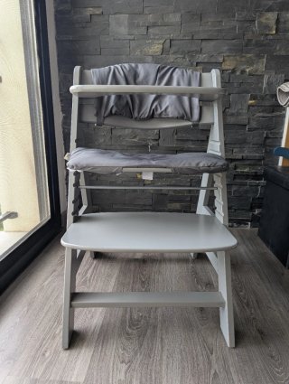Trona Hauck para bebé gris