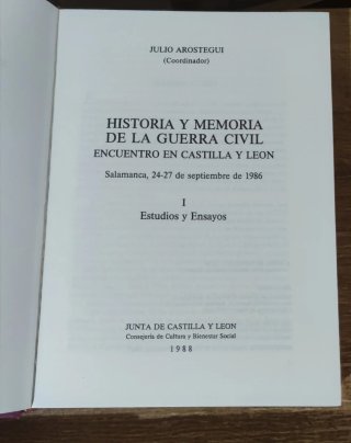 Historia y Memoria de la Guerra Civil. Aróstegui