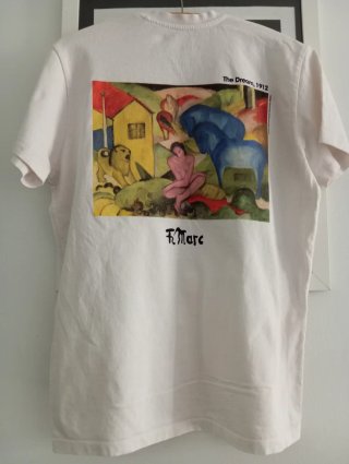 Camiseta Blanca con Estampado de León
