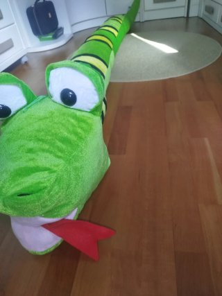 Peluche Serpiente Verde Rayas