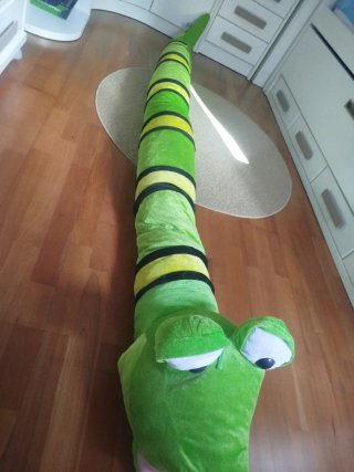 Peluche Serpiente Verde Rayas