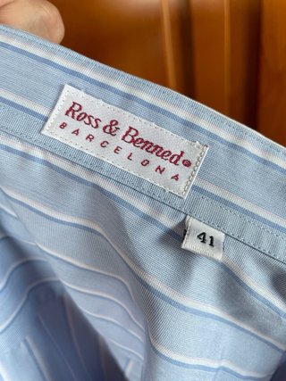 Camisa Rayas Azul Caballero Algodón
