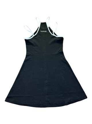 Marine Serre Abito corto nero con spalline