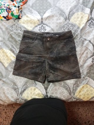 Shorts Yessica Talla 40 Marrón/Gris