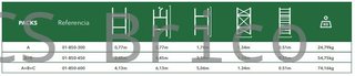 Andamio Modular Aluminio - 4,45 Metros - Pack A+B