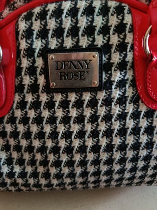 Borsetta Denny Rose fantasia pied de poule rossa