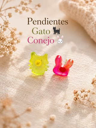 Pendientes Gato y Conejo