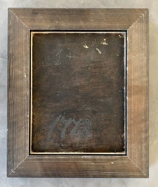Óleo antiguo viajero firmado y fechado 1778