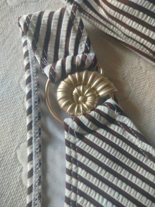 Bikini rayas chocolate y blanco joya