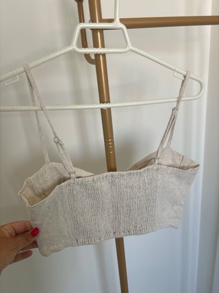 Top bustier beige tirantes