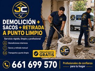 Demoliciones, vaciados y retirada de escombros