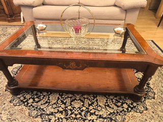 Mesa de centro madera y cristal