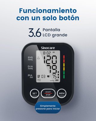Sinocare Tensiómetro Brazo Digital 2 Usuarios